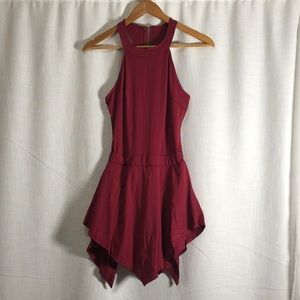 Wine colored open back dress